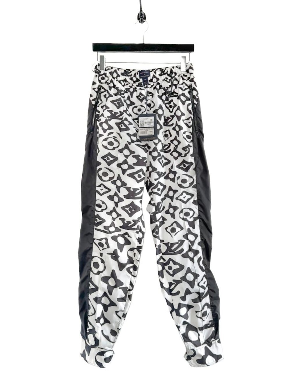 Louis Vuitton x URS FISCHER 2021 Black White Printed Cuffed Jogging Pants